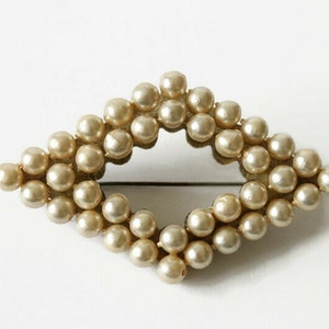 Vintage Faux Pearl Brooch image 1