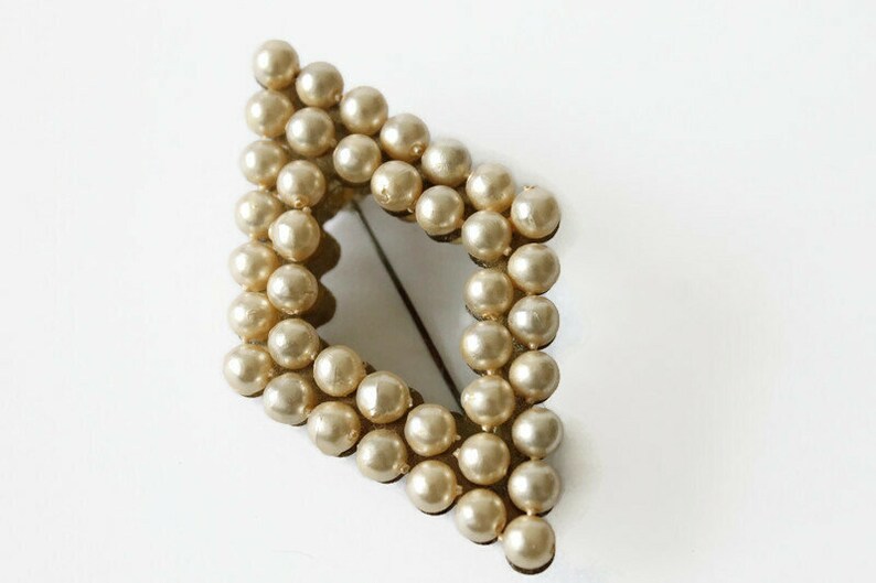 Vintage Faux Pearl Brooch image 5