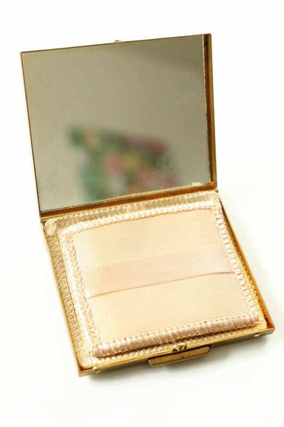 Vintage Gold Rhinestone Compact - image 2