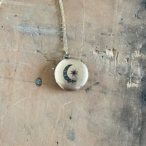 Antique Victorian Crescent Moon Locket