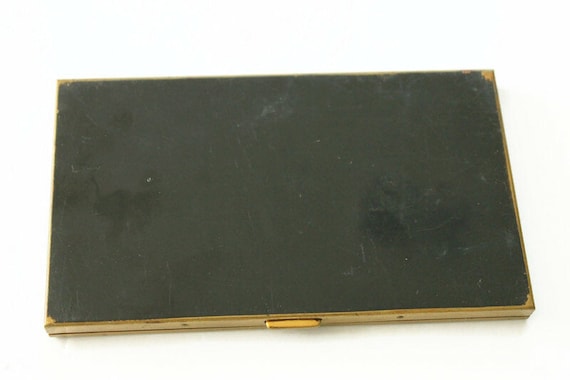 Buy Vintage Volupte Cigarette Case - Black and Gold Victorian Silhouette  Scene - Credit Card Case - Money Case - Circa 19 Online in India