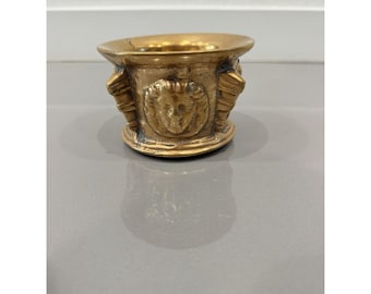 Antique Italian Bronze Apothecary Mortar And Pestle c.1640
