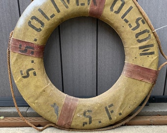 Vintage S.S. Oliver Olson S.F. Life Preserver