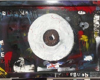 The Art of Being- Mixed Media Painting/Collage on Board and frame