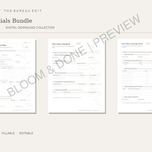 Manager Team Essentials Template Bundle, Weekly Review, Handoff and Action Tracker