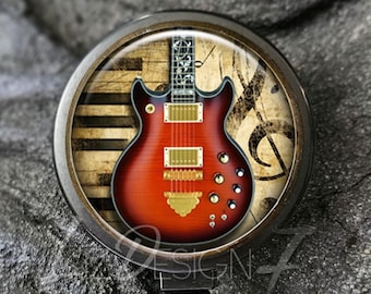 Electric Guitar Badge Reel – Music Teacher Gift -181