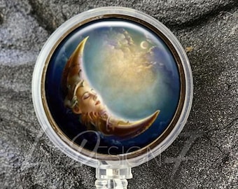 Sleepy Moon Badge Reel – Anesthesia Theme ID Holder -49