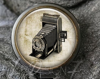 Vintage Camera Retractable Badge Holder - Vintage Camera Badge Reel - Vintage Camera Badge Holder - Office Badge Reel - Photographer Gift