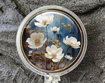 Delicate Flowers Retractable Badge Holder -Flowers Badge Reel - Flowers Badge Holder -Office Badge Reel -Teacher Gift -Nurse Badge Reel -383