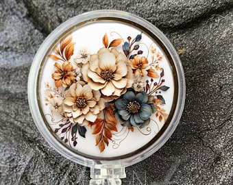 Delicate Flowers Retractable Badge Holder -Flowers Badge Reel - Flowers Badge Holder -Office Badge Reel -Teacher Gift -Nurse Badge Reel -424