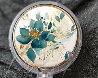 Delicate Flowers Retractable Badge Holder -Flowers Badge Reel - Flowers Badge Holder -Office Badge Reel -Teacher Gift -Nurse Badge Reel -368
