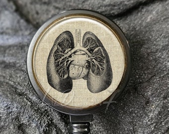 Anatomical Lungs Badge Reel - Medical Respiratory Pulmonologist Gift -502