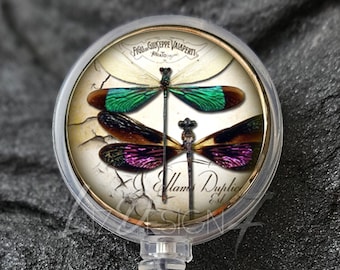 Dragonfly Retractable Badge Reel – Steampunk ID Holder -127