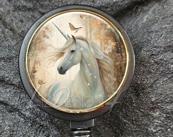Unicorn Badge Reel - Unicorn Badge Holder - Retractable Badge ID Holder -Nursing Badge Reel-Name Badge Holder-Office Badge Reel-Teacher Gift