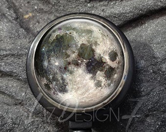 Moon Badge Reel - Moon Badge Holder - Retractable Badge ID Holder - Nursing Badge Reel - Name Badge Holder - Office Badge Reel- Teacher Gift