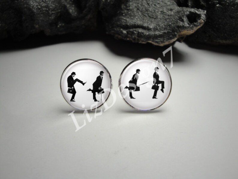Ministry of Silly Walks Cuff Links and Tie Clip Monty Python Jewelry Monty Python Jewelry Monty Python Cuff Links