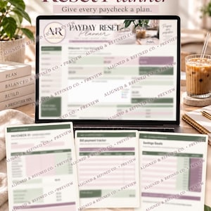 Payday Reset Planner | Interactive Excel Budgeting Spreadsheet with Built-In Formulas