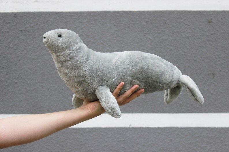 Seal Stuffed Animal Plush Toy Seal Decorative Pillow Soft Etsy