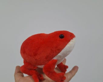 Tomato Frog, Stuffed frog, frog soft toy