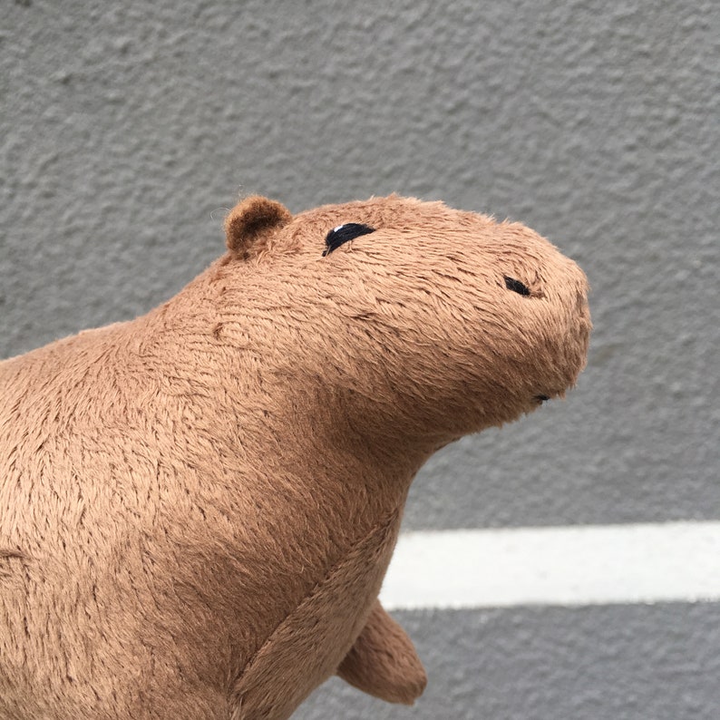 Capybara Plush Toy Stuffed Capybara Plushie Fluffy Etsy