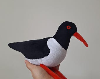 The Eurasian Oystercatcher Plushie Bird Stuffed Toy - made to order