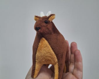 Pudu deer plushie - stuffed animal - deer figurine MADE TO ORDER