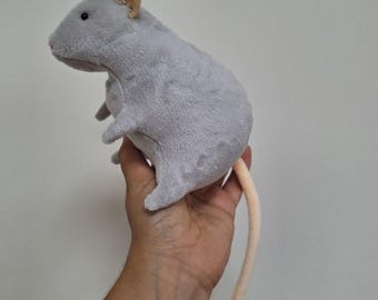 Gray rat plushie
