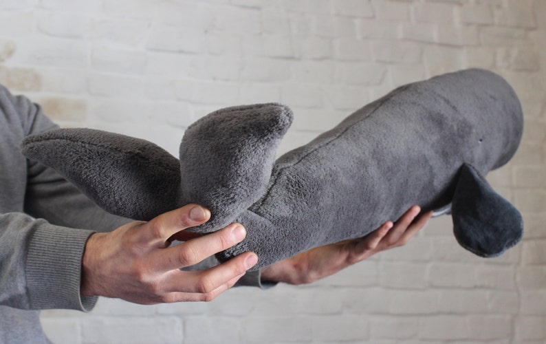 large stuffed toy whale whale home decor pillow Big plush sperm whale