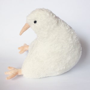 Albino Kiwi Bird soft toy  - kiwi plush - kiwi bird stuffed toy