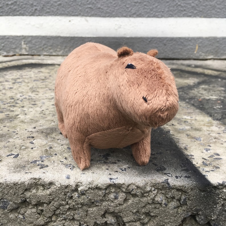 Capybara Plush Toy Stuffed Capybara Plushie Fluffy | Etsy