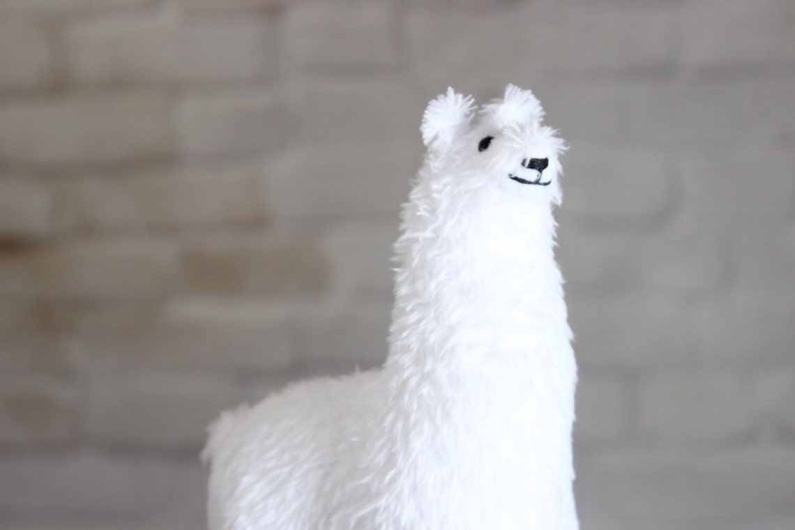 Soft toy white Llama plush toy Llama alpaca stuffed toy Etsy