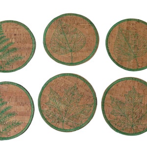 Set of 6 Coasters set Fall Leaf home decor handmade embroidery housewarming gift Christmas gift