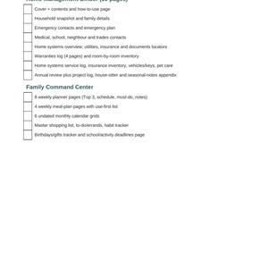 Home Management Binder Printable Bundle | Family Command Center, Cleaning Schedule, Home Maintenance Planner PDF | GoodNotes image 2