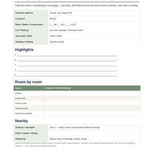 Paquete de plantillas imprimibles en PDF para propietarios e agentes inmobiliarios / Kit de bienvenida para inquilinos, listas de verificación para mudanzas, kit de mantenimiento, kit para jornadas de puertas abiertas / 21 páginas imagen 6