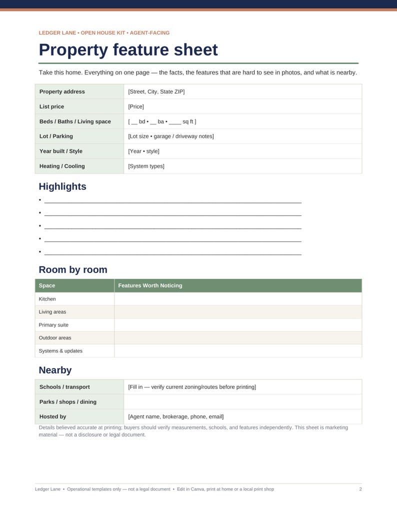 Paquete de plantillas imprimibles en PDF para propietarios e agentes inmobiliarios / Kit de bienvenida para inquilinos, listas de verificación para mudanzas, kit de mantenimiento, kit para jornadas de puertas abiertas / 21 páginas imagen 6