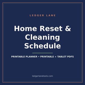 Cleaning Schedule Printable | Daily + Weekly Cleaning Checklist, Room by Room Rotating Deep Clean Schedule | Cleaning PDF + Tablet