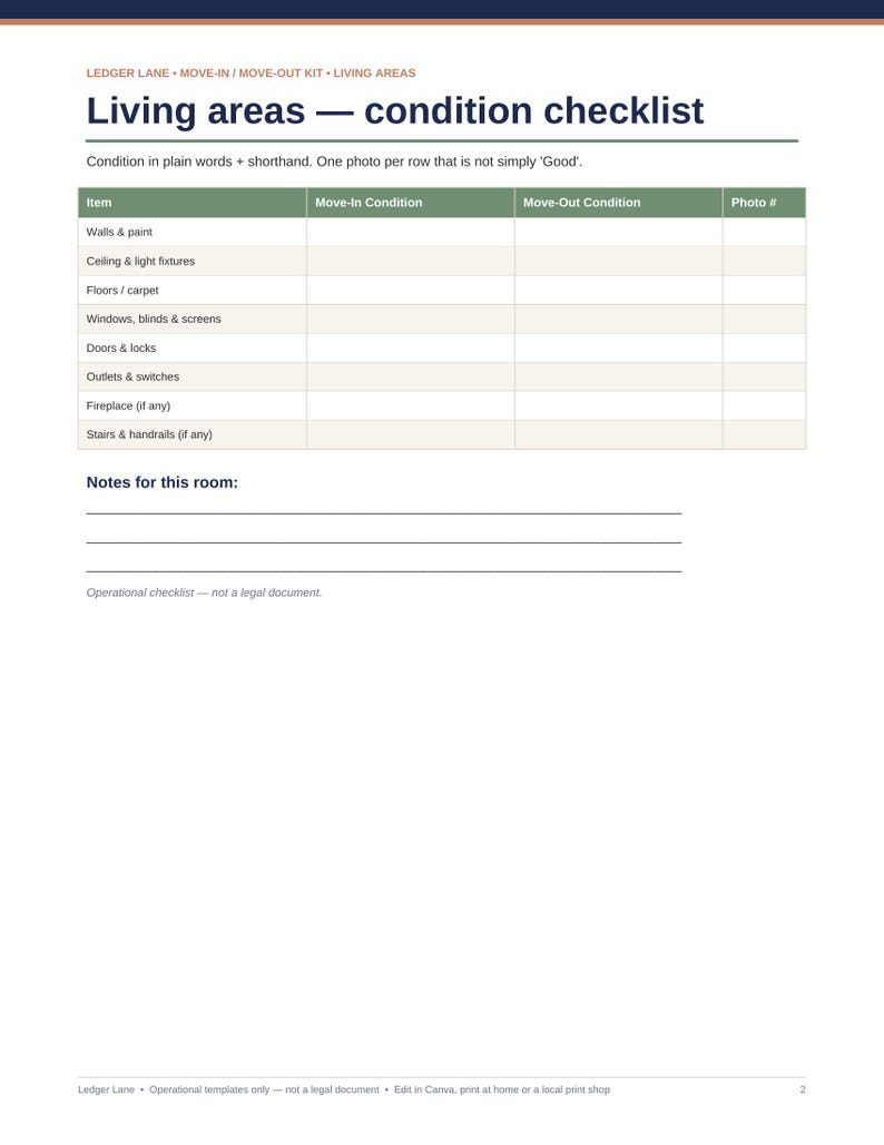 Paquete de plantillas imprimibles en PDF para propietarios e agentes inmobiliarios / Kit de bienvenida para inquilinos, listas de verificación para mudanzas, kit de mantenimiento, kit para jornadas de puertas abiertas / 21 páginas imagen 3