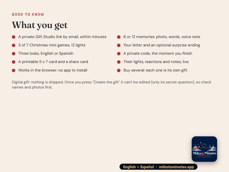 Long Distance Christmas Gift, Personalized Memory Game with Your Photos and Voice Notes, English or Spanish image 10