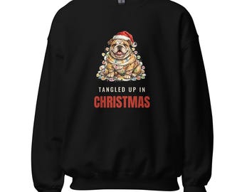 Tangled Up in Christmas — Bulldog Christmas Sweatshirt