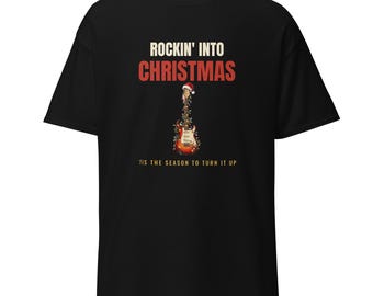 Rockin' Into Christmas — Guitar Christmas Tee