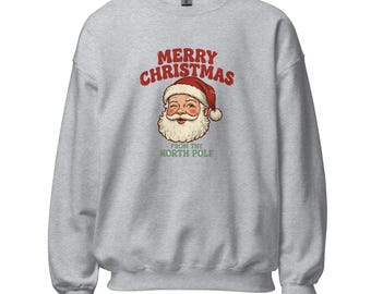 Merry Christmas — Retro Santa Sweatshirt