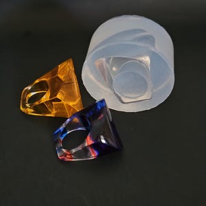 Chunky Ring, Clear Silicone Mold , Create Your Own Jewelry. Size 6 and 8. MR005