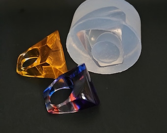 Chunky Ring, Clear Silicone Mold , Create Your Own Jewelry. Size 6 and 8. MR005