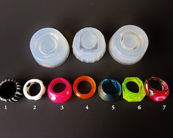 Rings Mold, Clear Silicone Molds for multiple styles and shape ring molds, Create Your Own Resin Rings.(MR040)