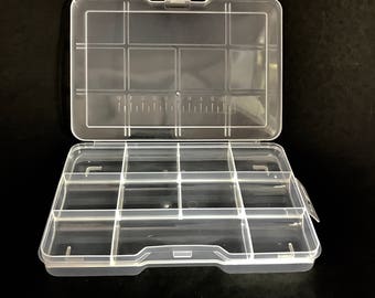 Plastic Storage Case with 11       Compartments! Alamould organizer case. Alamould jewelry. Jewelry box