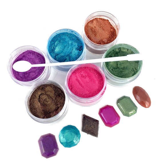 6 Pearlized Resin Coloring Powder. Free tiny spoon Resin 6 Pearlized Resin Coloring Powder. Free tiny spoon Resin