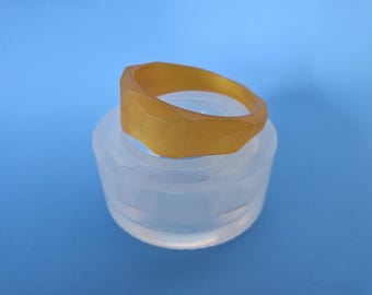 Bracelet silicone rubber mold for unique semi-clear, matte look patterns bracelet. Create Your Own Bangle (MB222)