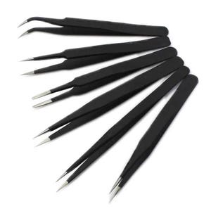 6pcs Art Craft BGA Precision Tweezer Set Antistatic Tweezers Stainless Tweezers