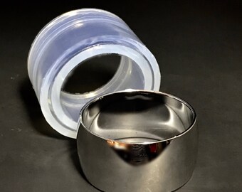 Thin shiny bangle mold. Clear silicone mold. Create resin bracelet. Made in USA. Resin mold, jewelry mold (MB159)