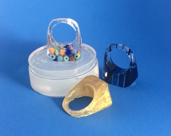 Ring Mold size 8.5. Clear Silicone Mold. Create  Your Own Resin Jewelry (MR113)